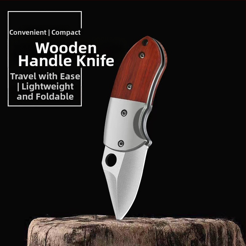 Сгъваем нож с висока твърдост, остро лезвие, преносим походен нож, дължина на лезвие 5 см