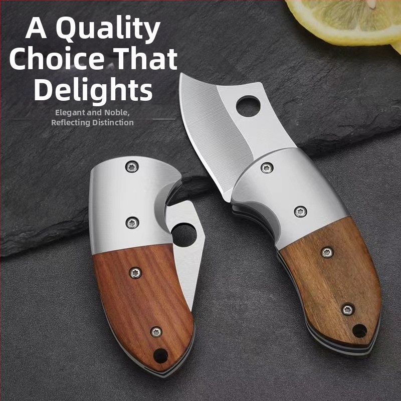 Сгъваем нож с висока твърдост, остро лезвие, преносим походен нож, дължина на лезвие 5 см