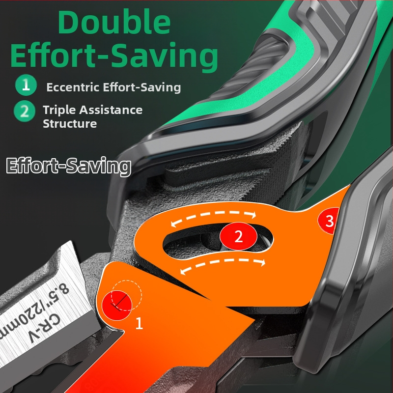 Old A индустриални клещи за тел с ергономично улесняване, многоосни електрически диагонални клещи, срязващ диаметър 3.0 мм, дължина на челюстта 60 мм, тегло 0.4 кг