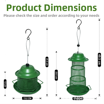 Ταΐστρα πουλιών αναδιπλόμενη, μεταλλική, για κήπο, εξωτερική, κρεμαστή, αυτόματη