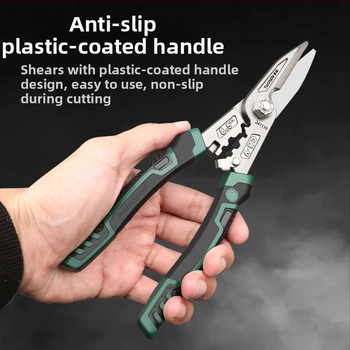 Tuosen Daugiafunkcinės geležies žirklės metalo darbams — aviacijos žirklės, aliuminio plokščių pjovimas, lubų karkaso pjovimas, aukšta kietumas