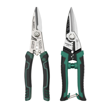 Tuosen Daugiafunkcinės geležies žirklės metalo darbams — aviacijos žirklės, aliuminio plokščių pjovimas, lubų karkaso pjovimas, aukšta kietumas