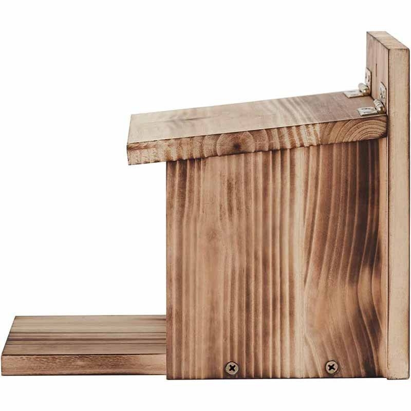 Дървена хранилка за катерици за външен двор — Материал: дърво; Употреба: универсална; Настолен занаятчийски декоративен елемент