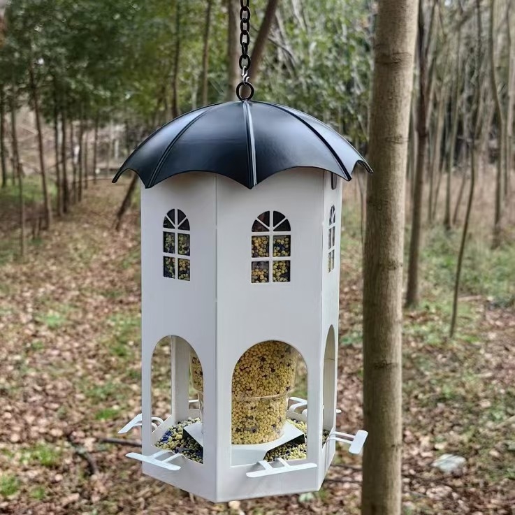 Vanjska hranilica za ptice s kišobranom | Materijal: željezo; Stil: pastoralni; Izrada: drugo; Brand: Full of Flying