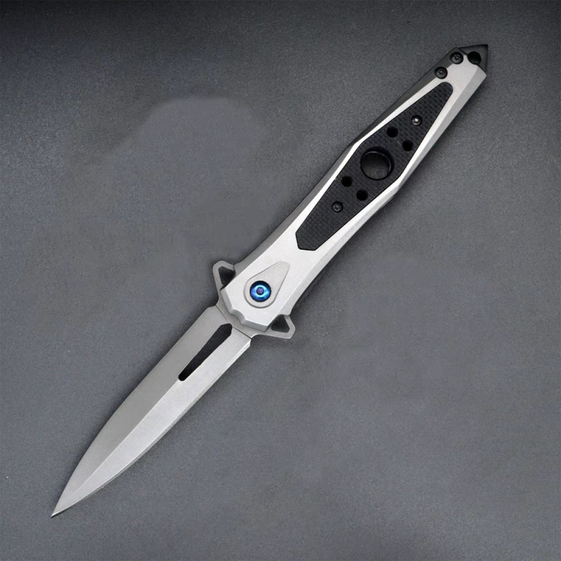 Wen zhuo cuțit pliant tactic cu mâner G10 și lamă din oțel inoxidabil pentru camping și supraviețuire