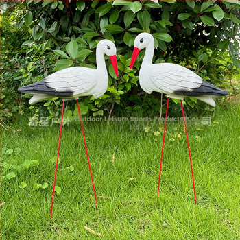 Пластмасово декоративно украшение във формата на птица за открита градина, PE материал, Blow molding, пасторален стил, симулирано животно