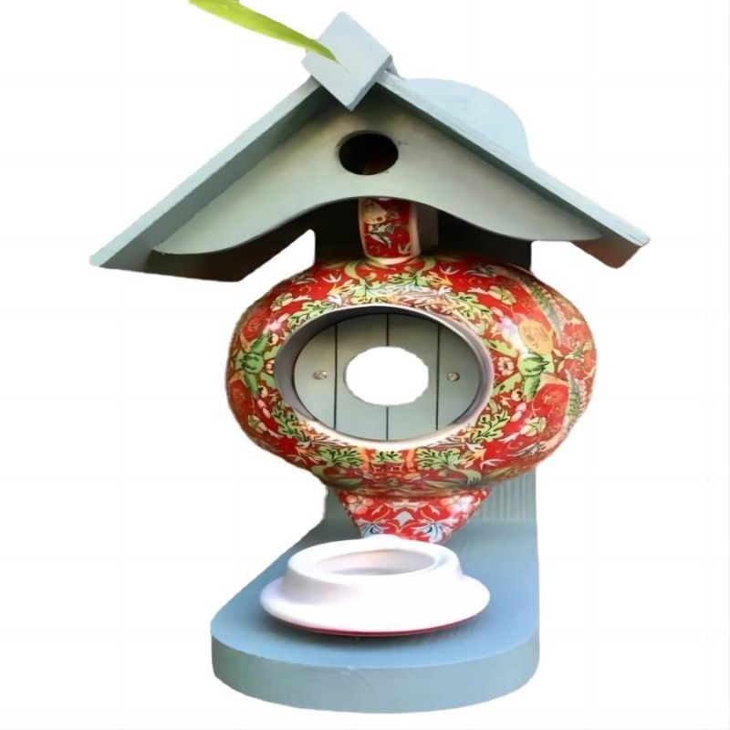 Οικία πουλιών και τροφοδότης – μοτίβο William Morris Teapot – Ρητίνη, προέλευση Zhejiang, σετ 18 τεμαχίων, για κατοικίδια πουλιά