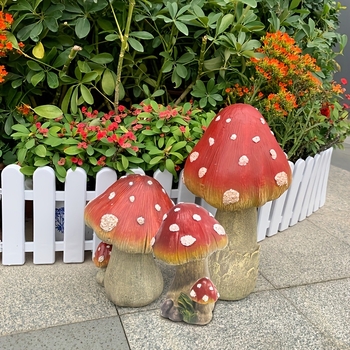 Műgyanta gomba kert szobor – kültéri és beltéri dekoráció, ideális üzleti ajándék