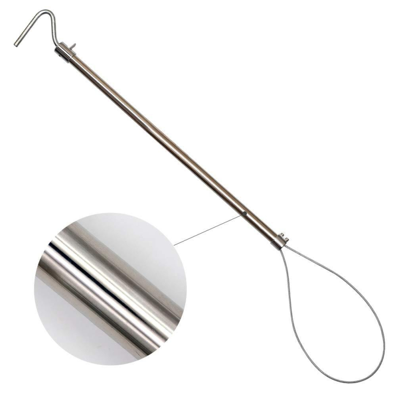 Zariadenie na správu ošípaných z nehrdzavejúcej ocele, dlhé rameno, tyčový typ zadržujúceho nástroja, Locke značka, pre chov ošípaných.