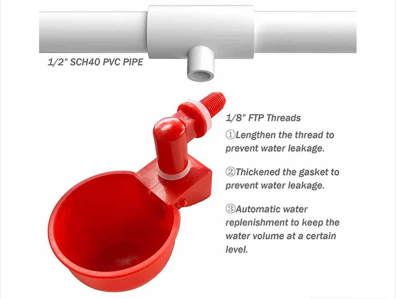 Automata itató baromfiak számára, modell 114 – alkalmas állattenyésztésre és akvakultúrára