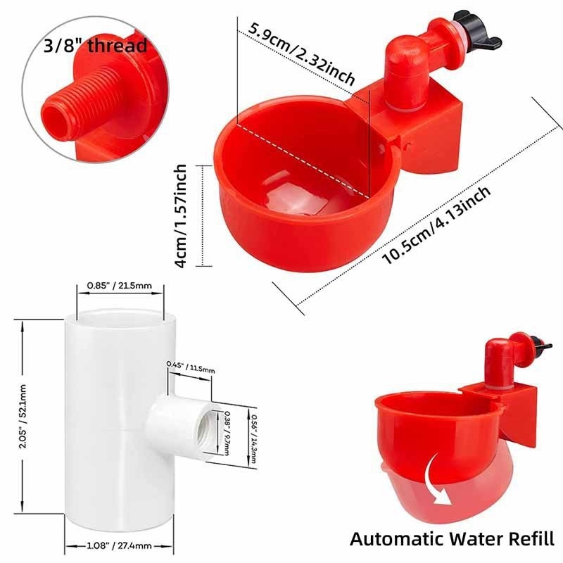 Automata itató baromfiak számára, modell 114 – alkalmas állattenyésztésre és akvakultúrára