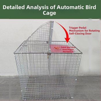 Κλουβί περιστέρων με αυτόματη ανάστροφη, περιστρεφόμενο, αναδιπλούμενο, εξωτερικής χρήσης, από χαμηλού άνθρακα χάλυβα