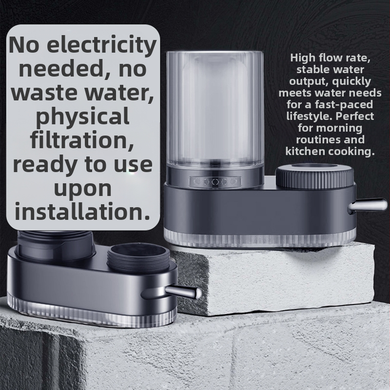 Филтър за вода за чешмата в кухнята, керамичен филтър, миещ се (Ниво на филтрация 1; Двоен изход; Сменяем филтър)