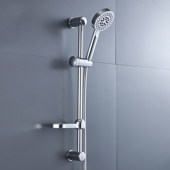 Nerūdijančio plieno dušo laikiklis su reguliuojamu pakėlimo strypu ir muilo dėžute, dušo laikiklis, chinoiserie stilius