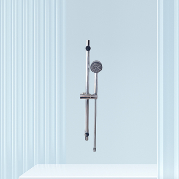 Душ държач с повдигаща рейка от неръждаема стомана, електроплакиран финиш, комплект от две части