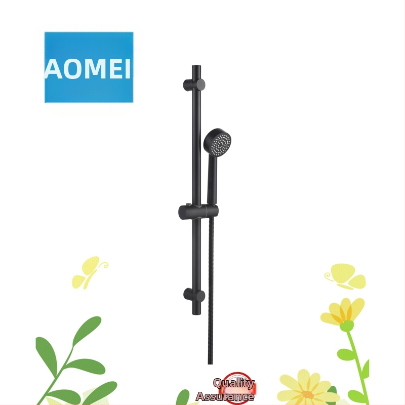 Душ държач с повдигаща рейка от неръждаема стомана, електроплакиран финиш, комплект от две части