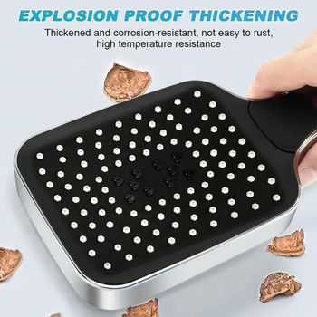 Τετράγωνη κεφαλή ντους με τρεις ταχύτητες – ABS σώμα, λειτουργίες ψεκασμού και βροχής, μοντέρνο μινιμαλιστικό στυλ, ηλεκτροχρωμιωμένη επίστρωση