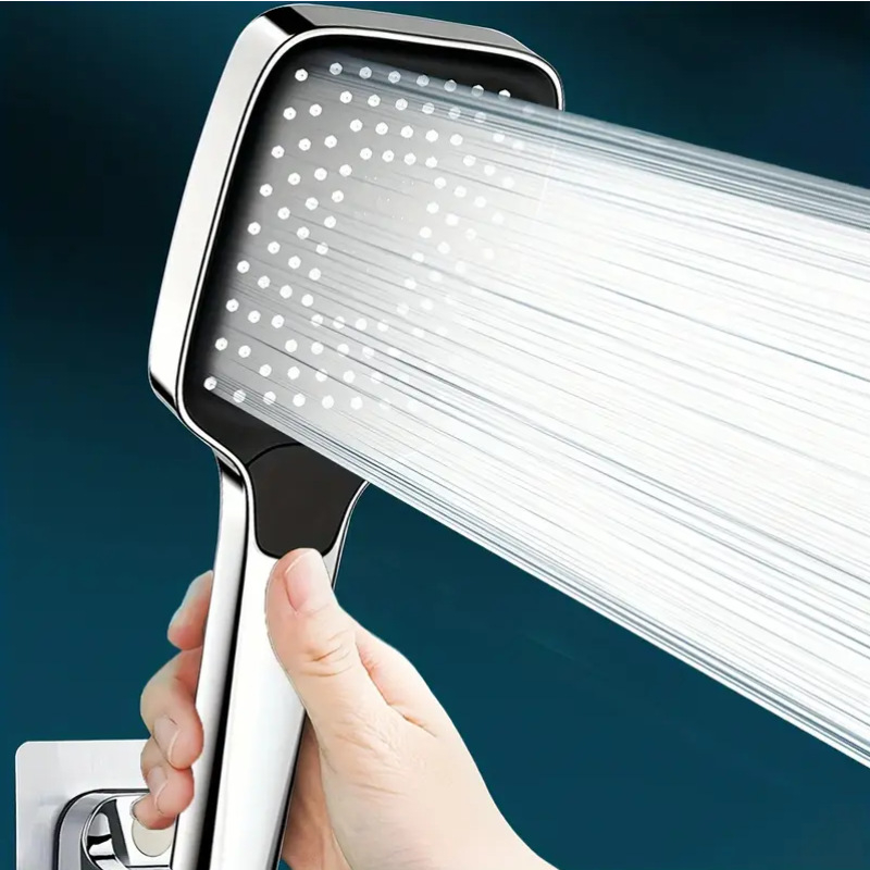Τετράγωνη κεφαλή ντους με τρεις ταχύτητες – ABS σώμα, λειτουργίες ψεκασμού και βροχής, μοντέρνο μινιμαλιστικό στυλ, ηλεκτροχρωμιωμένη επίστρωση