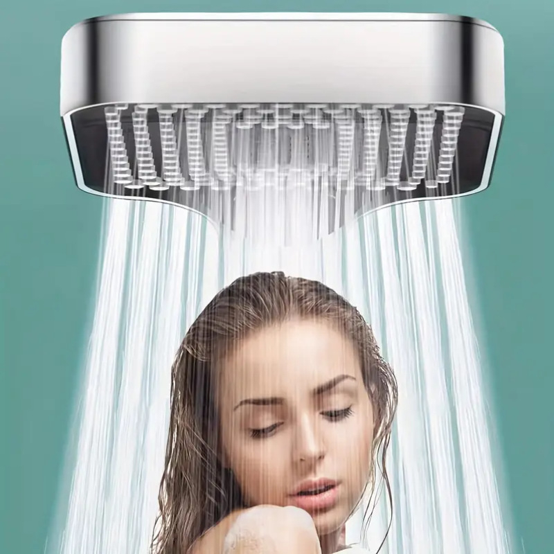 Τετράγωνη κεφαλή ντους με τρεις ταχύτητες – ABS σώμα, λειτουργίες ψεκασμού και βροχής, μοντέρνο μινιμαλιστικό στυλ, ηλεκτροχρωμιωμένη επίστρωση