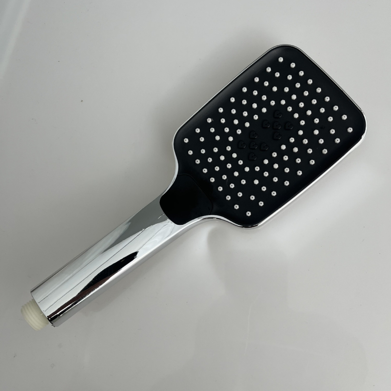 Τετράγωνη κεφαλή ντους με τρεις ταχύτητες – ABS σώμα, λειτουργίες ψεκασμού και βροχής, μοντέρνο μινιμαλιστικό στυλ, ηλεκτροχρωμιωμένη επίστρωση