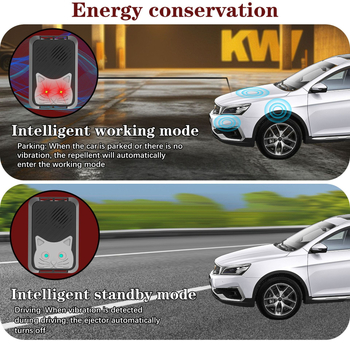 Αποτροπέας ποντικιών, καθολικός 5V/12V, υπερηχητική σειρήνα 9–65 kHz, 0,6 W, περίβλημα ABS ανθεκτικό σε υψηλές θερμοκρασίες