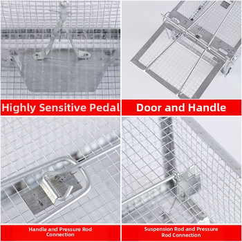 Graužikų gaudyklė narve su aukštos jautrumo pedalo jutikliu, tvirtas mechanizmas, vidutinio modelio
