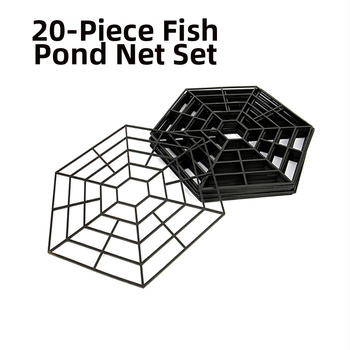 Šešiakampė plūduriuojanti tvenkinio apsaugos tinklas, plastmasinis, 20 vnt