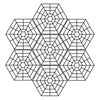 Šešiakampė plūduriuojanti tvenkinio apsaugos tinklas, plastmasinis, 20 vnt