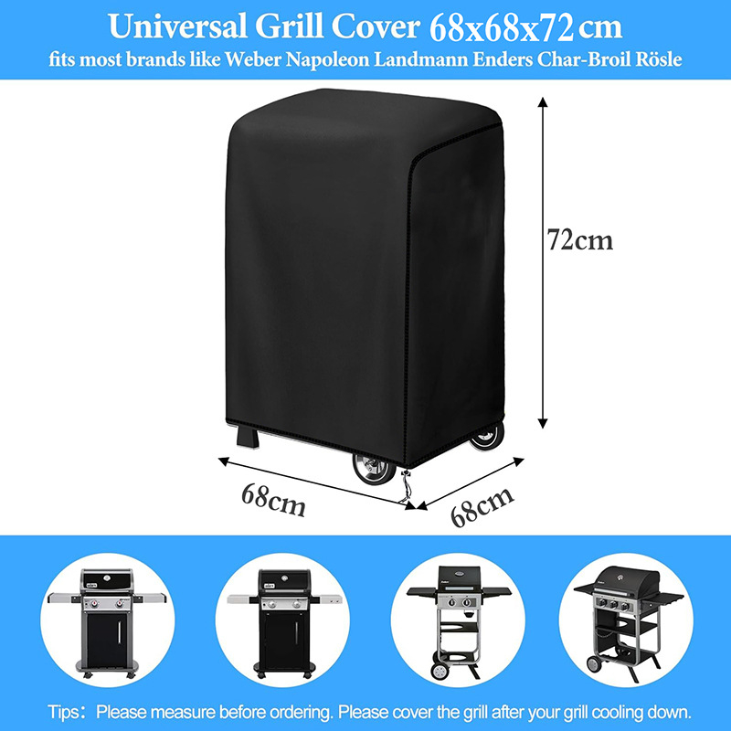 Husă pătrată pentru grătar BBQ din material Oxford – impermeabilă, personalizabilă