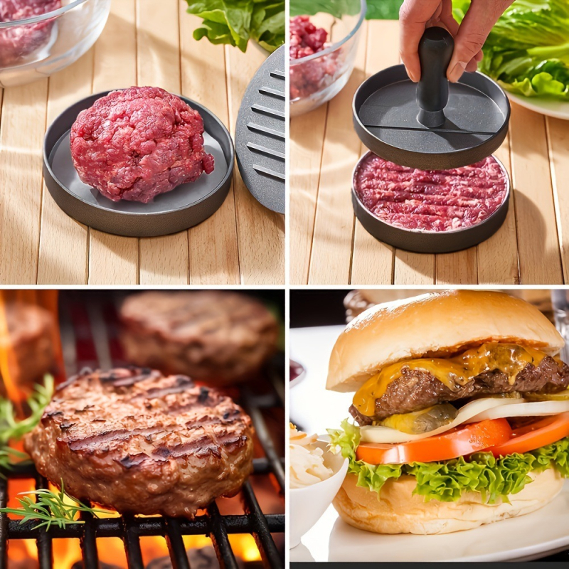 Hamburgerpogácsa nyomó és szendvics eszköz — otthoni konyhai eszköz modern egyszerű stílusban; márka kn; eredet Yangjiang; 2016-ban kiadva; kategória: Egyéb konyhai eszközök