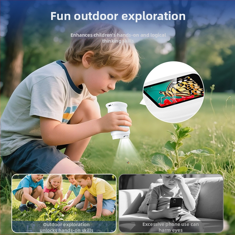 Παιδικό φορητό μικροσκόπιο – Υψηλής Ευκρίνειας, Ηλεκτρικό, Σιλικόνη Εκπαιδευτικό Παιχνίδι για Βιολογία/Χημεία (7–14 ετών)