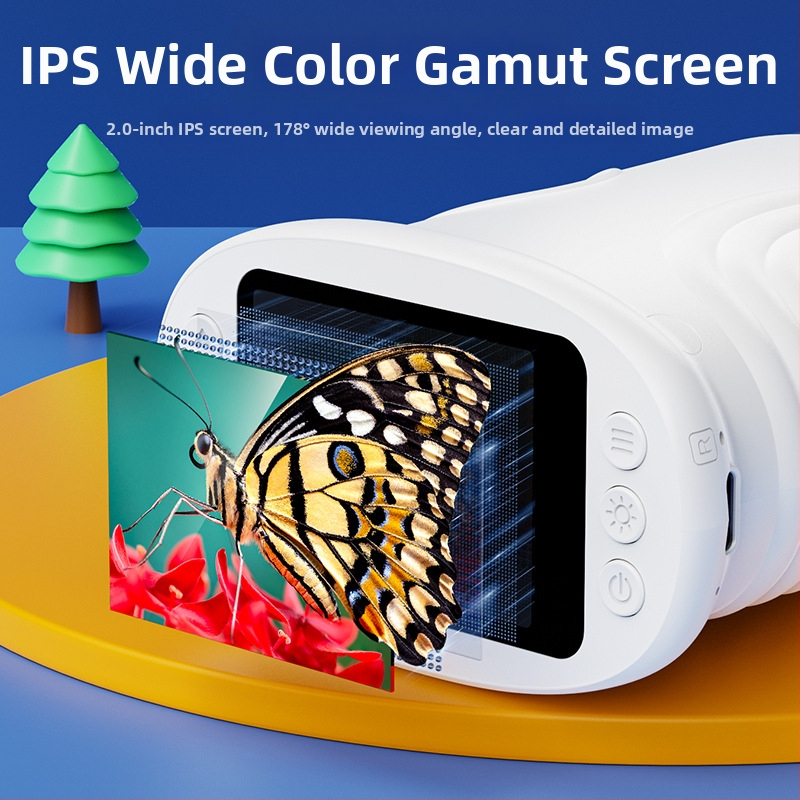 Детски преносим ръчен микроскоп – HD изображение, електрически, силиконова образователна играчка за биология и химия (за възраст 7–14 години)