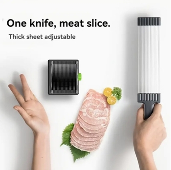 Rankinis daugiafunkcinis pjaustymo įrankis mėsai ir daržovėms iš ABS ir nerūdijančio plieno