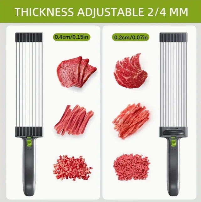 Rankinis daugiafunkcinis pjaustymo įrankis mėsai ir daržovėms iš ABS ir nerūdijančio plieno