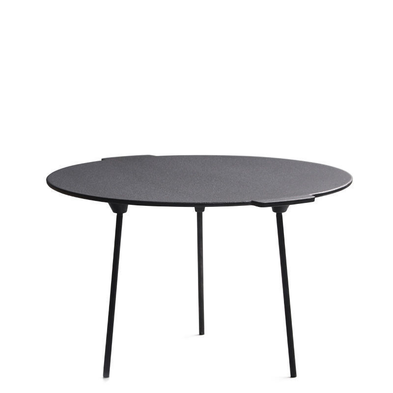 Apskrito akmeninio grilio keptuvė išorinei gaminimui su plokščiu dugnu, stovyklavimui, 0.5 kg