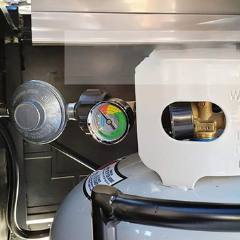 Αντάπτορας POL για φιάλη αερίου με μετρητή πίεσης, από καθαρό χαλκό, QCC1, Προπάνιο, σετ 2 τεμάχια