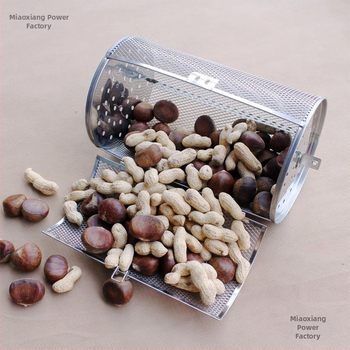 Nerūdijančio plieno kepimo krepšelis elektrinėms orkaitėms, universalus pasukamas laikiklis skrudinant riešutus ir kavos pupeles