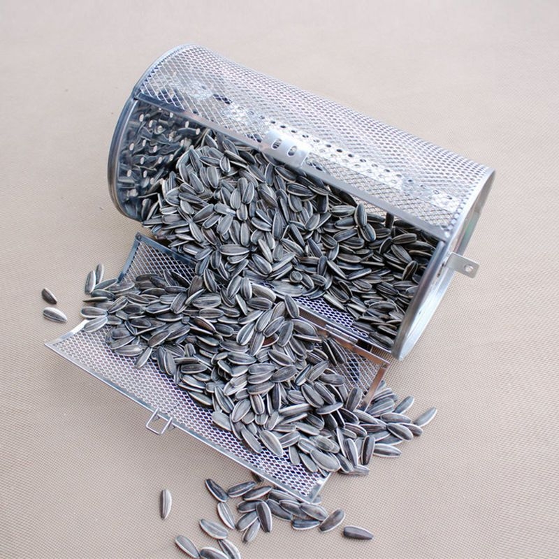 Nerūdijančio plieno kepimo krepšelis elektrinėms orkaitėms, universalus pasukamas laikiklis skrudinant riešutus ir kavos pupeles