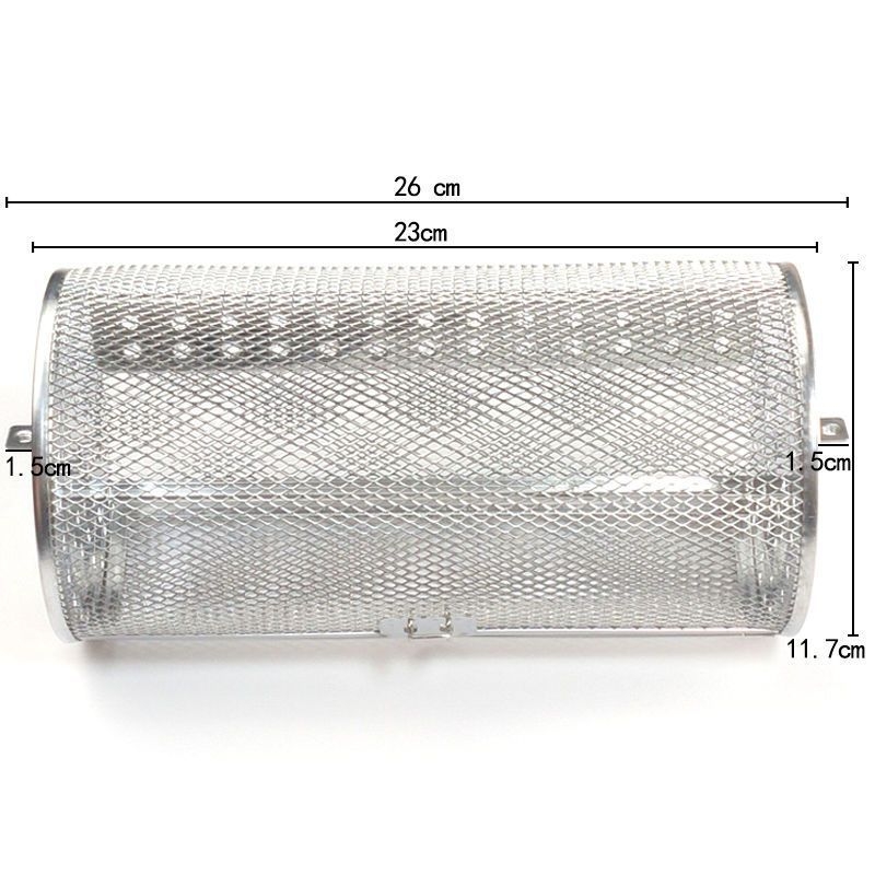 Nerūdijančio plieno kepimo krepšelis elektrinėms orkaitėms, universalus pasukamas laikiklis skrudinant riešutus ir kavos pupeles