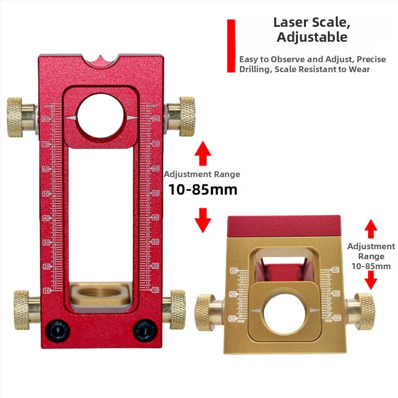 Двуфункционален локатор за монтаж на детска кошара и мебели; алуминиев набор дупкови втулки