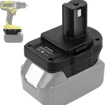Ryobi rīku akumulatoru adapters Makita, DeWalt, Mivochi un Baile Li-ion baterijām – ABS materiāls