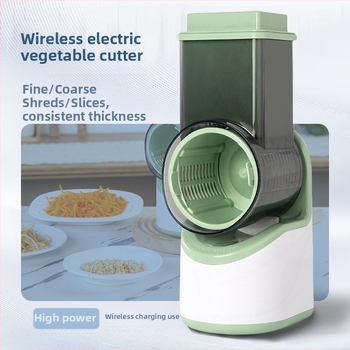 Elektrinis daugi funkcinis daržovių pjaustytuvas su tarkavimo ir pjaustymo ašmenimis, ABS medžiaga, namų naudojimui