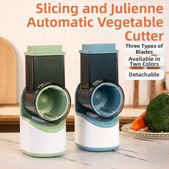Elektrinis daugi funkcinis daržovių pjaustytuvas su tarkavimo ir pjaustymo ašmenimis, ABS medžiaga, namų naudojimui