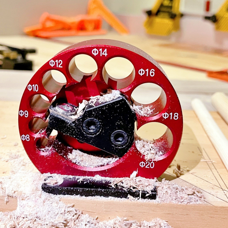 Дървообработващ инструмент – регулируем рундър с 8 дупки, дървен шип, кръгло дървено парче и правоъглена дървена лента (Марка Yibeisi, Код 0001, Дървообработващи инструменти)