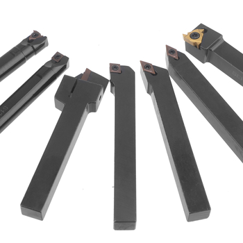 Токарен инструмент за струг с държател на инструмент и борер, карбидна режеща глава, с гаечен ключ