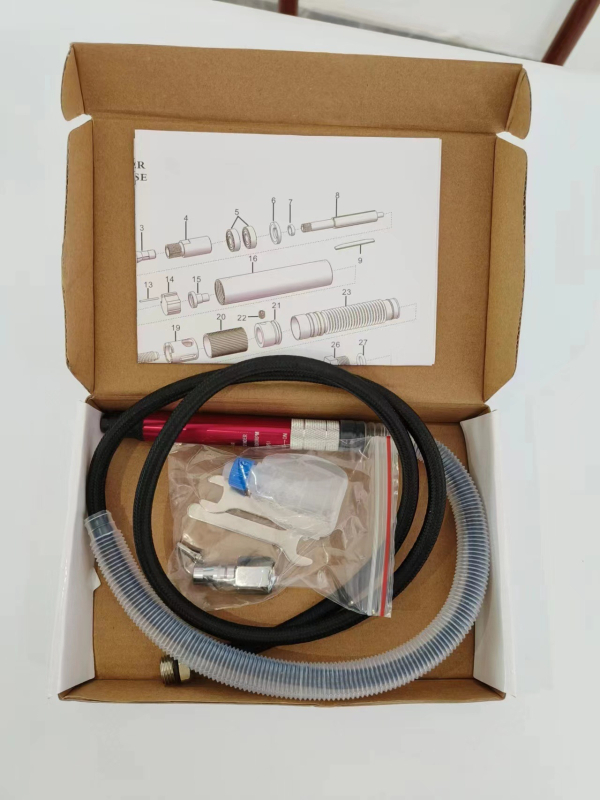 Пневматичен шлайф-инструмент комплект AT-010K (8504) – за шлайфане и гравиране, без натоварване 58 000 rpm, 2 000 вибрации, работно налягане 90 psi