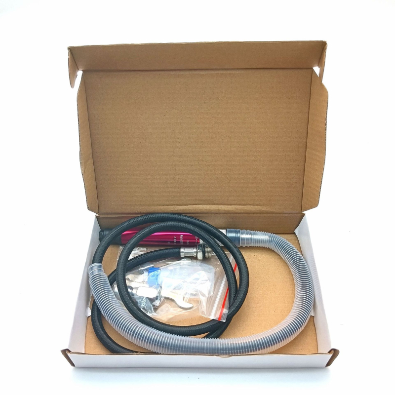 Пневматичен шлайф-инструмент комплект AT-010K (8504) – за шлайфане и гравиране, без натоварване 58 000 rpm, 2 000 вибрации, работно налягане 90 psi