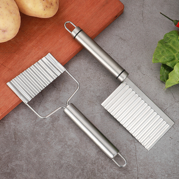 Krumplivágó farkasfogú hullámpengével — többfunkciós, rozsdamentes acél 430