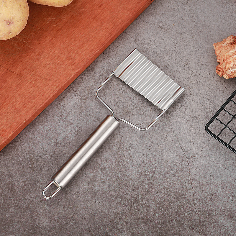 Krumplivágó farkasfogú hullámpengével — többfunkciós, rozsdamentes acél 430