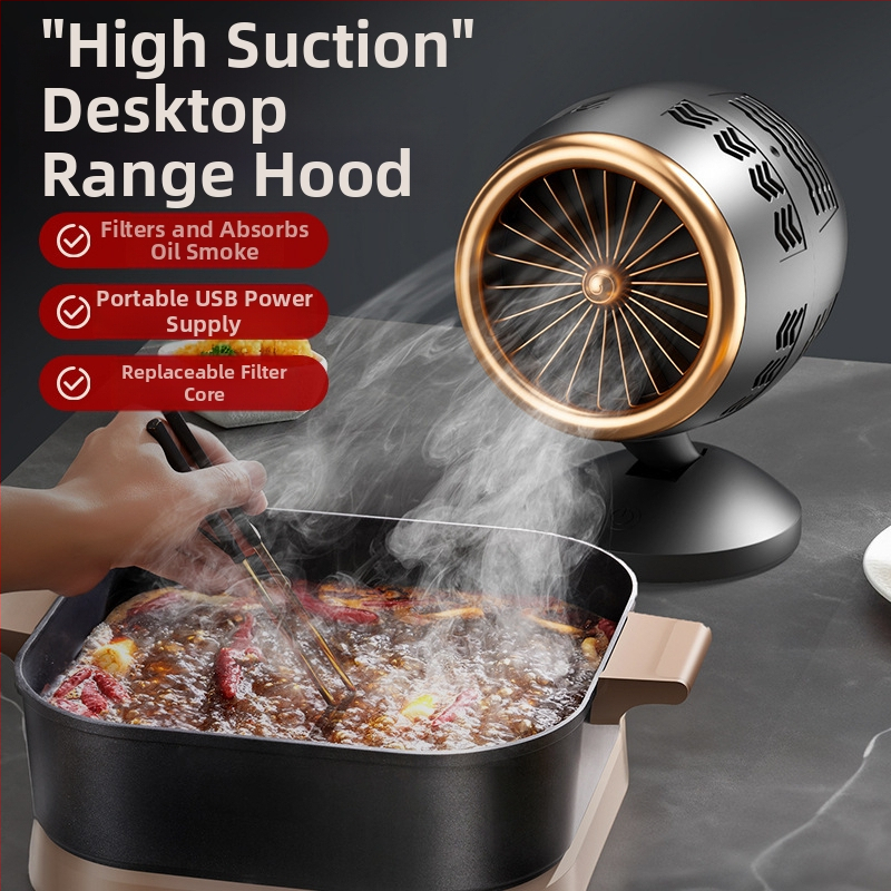 Pārvietojams mini virtuves nosūcējs mājas gatavošanai un BBQ, modelis BK-XY380, USB barošana, 5V, 3W, bez taimerja